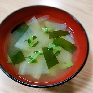 大根葉と大根のお味噌汁